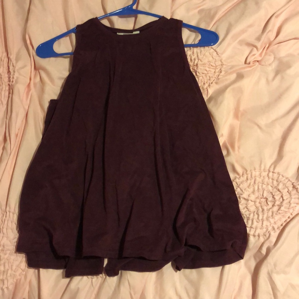 Maroon Felt Top, Open Back